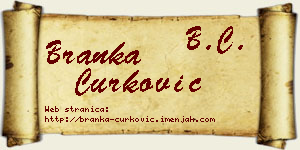 Branka Ćurković vizit kartica